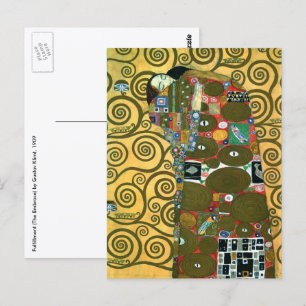 Erfüllung alias The Embrace von Gustav Klimt Postkarte