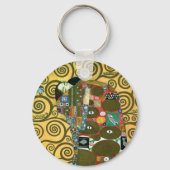 Erfüllung alias The Embrace von Gustav Klimt Schlüsselanhänger (Vorderseite)