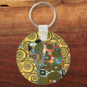 Erfüllung alias The Embrace von Gustav Klimt Schlüsselanhänger (Vorderseite)