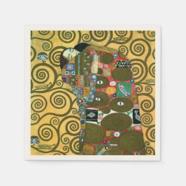Erfüllung alias The Embrace von Gustav Klimt Serviette