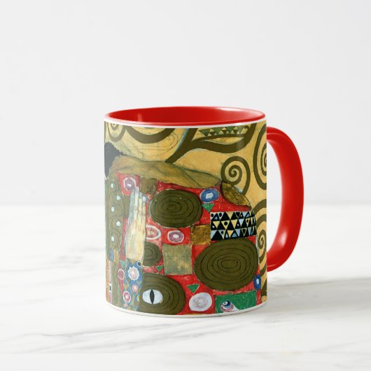 Erfüllung alias The Embrace von Gustav Klimt Tasse (VorderseiteRechts)