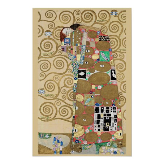 Erfüllung, Gustav Klimt Poster (Vorderseite)