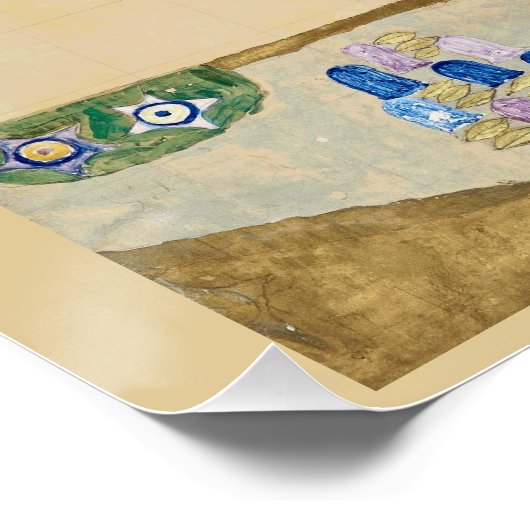 Erfüllung, Gustav Klimt Poster (Ecke)