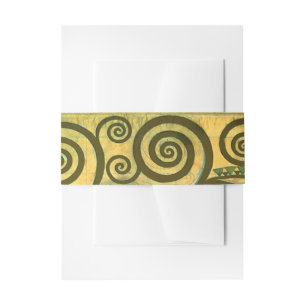 Erfüllung oder auch Die Umarmung von Gustav Klimt Einladungsbanderole
