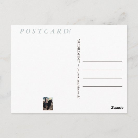 Erfüllung - Postkarte (Rückseite)