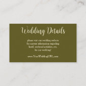 Erfüllung (The Embrace) von Gustav Klimt Wedding Begleitkarte (Rückseite)