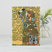 Erfüllung (The Embrace) von Gustav Klimt Wedding Einladung (Stehend Vorderseite)