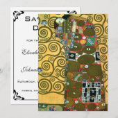 Erfüllung (The Embrace) von Gustav Klimt Wedding Einladung (Vorne/Hinten)