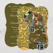 Erfüllung (The Embrace) von Gustav Klimt Wedding Einladung (Vorne/Hinten)