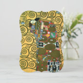 Erfüllung (The Embrace) von Gustav Klimt Wedding Einladung (Stehend Vorderseite)