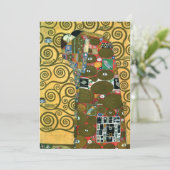 Erfüllung (The Embrace) von Gustav Klimt Wedding Einladung (Stehend Vorderseite)