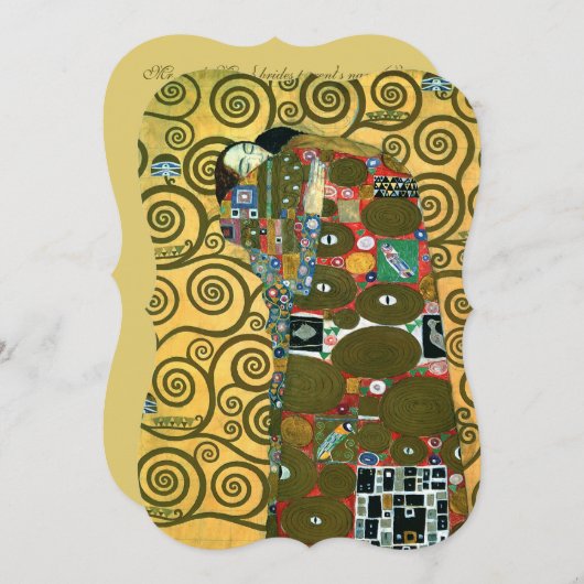 Erfüllung (The Embrace) von Gustav Klimt Wedding Einladung (Vorne/Hinten)