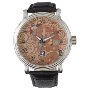 Erfullung von Gustav Klimt, Vintage Art Nouveau Armbanduhr