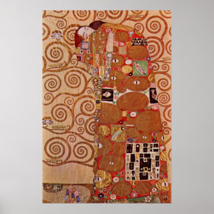 Erfüllung von Gustav Klimt, Vintage Art Nouveau Poster