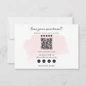 Erfüllungscode für kleine Unternehmen Dankeskarte (Rückseite)