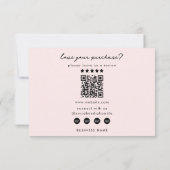 Erfüllungscode für kleine Unternehmen Dankeskarte (Rückseite)