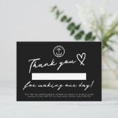 Erfüllungscode für kleine Unternehmen Dankeskarte (Stehend Vorderseite)