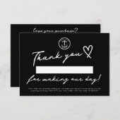 Erfüllungscode für kleine Unternehmen Dankeskarte (Vorne/Hinten)