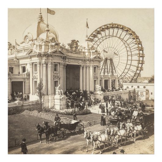 Erfunden von George Ferris Wheel Fotodruck (Vorne)