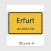 Erfurt Aufkleber Sticker Autoaufkleber (Blatt)