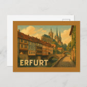 Erfurt Deutschland City Art Postkarte (Vorne/Hinten)
