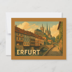 Erfurt Deutschland Stadt Kunst Postkarte