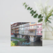 Erfurt Merchants Bridge Foto Postkarte (Stehend Vorderseite)