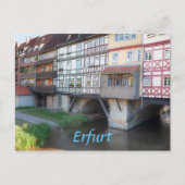 Erfurt Merchants Bridge Foto Postkarte (Vorderseite)