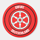 Erfurt Round Emblem Magnet (Vorne)