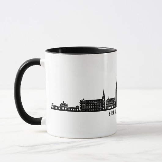 ERFURT Thüringen Deutschland Skyline-Silhouette Tasse (Links)