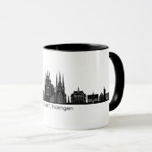 ERFURT Thüringen Deutschland Skyline-Silhouette Tasse (VorderseiteRechts)
