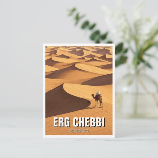 Erg Chebbi Merzouga Marokko Reise Postkarte (Stehend Vorderseite)