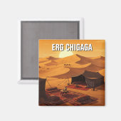Erg Chigaga Marokko Reise Magnet (Vorderseite/Rückseite)