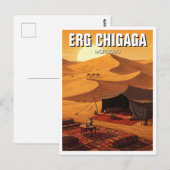 Erg Chigaga Marokko Reise Postkarte (Vorne/Hinten)