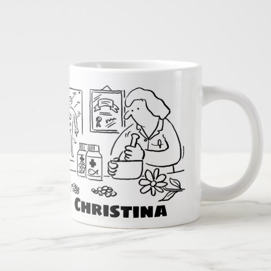 Ergänzende Medizin. Alternative Medizin Jumbo-Tasse (Rechts)