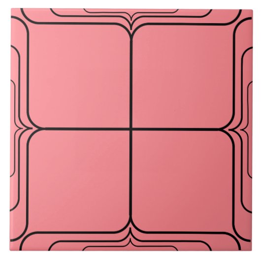 Ergänzung zu Art Deco White Rose on Pink Fliese (Vorderseite)