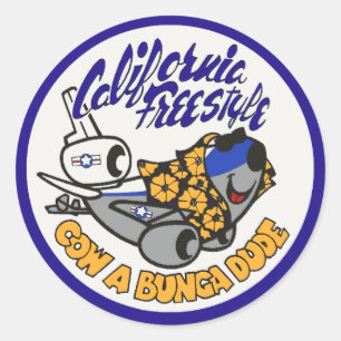 Ergänzungs-Kalifornien-Freistil Douglas KC-10 Runder Aufkleber