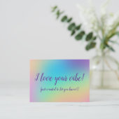 Ergänzungskarten "I Liebe Your Vibe" Visitenkarte (Stehend Vorderseite)