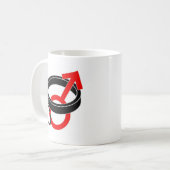 Ergattertes männliches Symbol Kaffeetasse (Vorderseite Links)