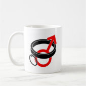 Ergattertes männliches Symbol Kaffeetasse (Links)