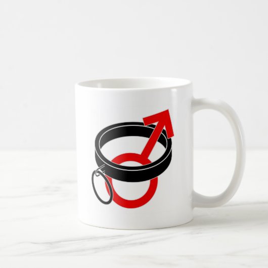 Ergattertes männliches Symbol Kaffeetasse (Rechts)