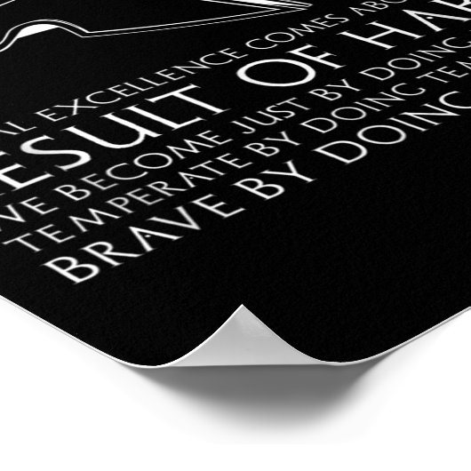 Ergebnis der Gewohnheit - antike griechische Philo Poster (Ecke)