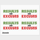 Ergebnisse oder Ausreden | BODYBUILDING | VINTAG Rechteckiger Aufkleber (Blatt)