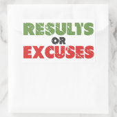 Ergebnisse oder Ausreden | BODYBUILDING | VINTAG Rechteckiger Aufkleber (Tasche)