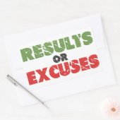 Ergebnisse oder Ausreden | BODYBUILDING | VINTAG Rechteckiger Aufkleber (Umschlag)