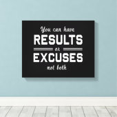 Ergebnisse oder Ausreden Leinwanddruck (Insitu (Holzboden))