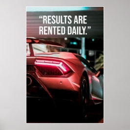 Ergebnisse werden täglich gemietet Auto-Zitat Post Poster