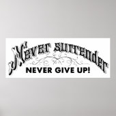 Ergebt euch nie. . . Gib nie auf! Poster (Vorne)