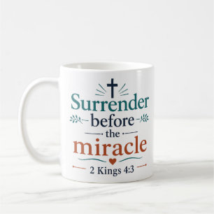Ergebung vor dem Wunder Klassische christliche Kaffeetasse