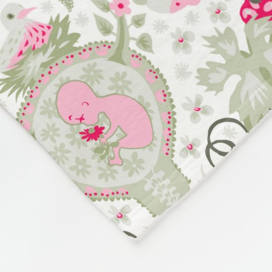 Ergiebigkeits-Damast Fleecedecke (Ecke)